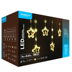 Décoration LED de Noël sur secteur Modee C3005 (110LED/3m) blanc chaud