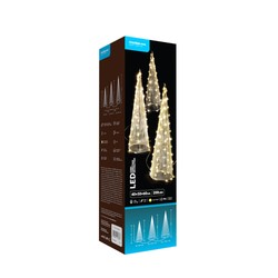 Decorazione LED natalizia a corrente Modee C5004 IP44 (200 LED, H600,500,400mm) bianco caldo
