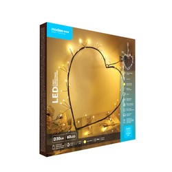 Рождественское светодиодное украшение на батарейках Modee C4031 (60 LED, D30cm) тёплый белый