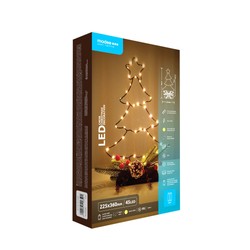 Рождественское светодиодное украшение на батарейках Modee C4038 (45 LED, H360x225mm) тёплый белый