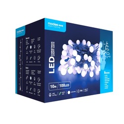 Guirnalda LED de perlas de red Modee (100LED/10m/10cm) blanco frío
