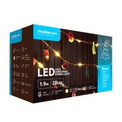Girlanda dekoracyjna LED bożonarodzeniowa z zasilaniem sieciowym Modee C4020 (20 LED/190cm/10cm)