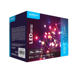 Mains-powered LED string lights Modee (200LED/20m/10cm) multicoloured