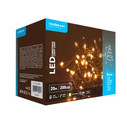 LED-Lichterkette mit Netzbetrieb Modee (200LED/20m/10cm) warmweiß