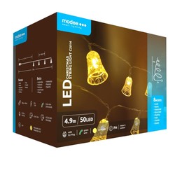 Рождественская светодиодная гирлянда с питанием от сети Modee C2014 (50LED/4.9m/10cm) тёплый белый