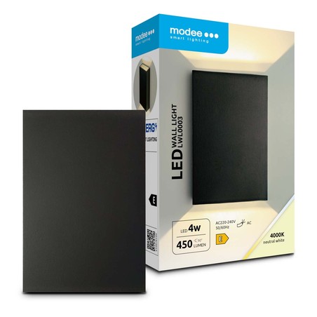Aplique LED Modee (LWL0003) 4W IP65 83x123x30mm (450 lm)