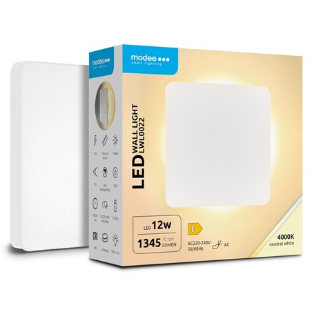 LED-Wandleuchte Modee (LWL0022) 12W IP65 165x165x61mm 4000K (1345 lm) weiß