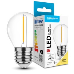 Ampoule LED filament sphérique Modee G45 1W E27 360° 2700K (100 lm)