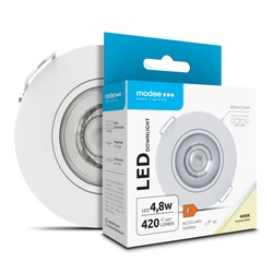 Round LED downlight Modee 4,8W 4000K IP20 D80xH32mm ROT (420 lm) white
