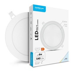 Painel LED redondo de encastrar Modee série A2 6W 6000K (540 lm)