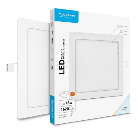 Kvadratisk infälld LED-panel Modee serie A2 18W 6000K (1620 lm)