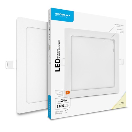Vierkant LED-inbouwpaneel Modee serie A2 24W 4000K (2160 lm)