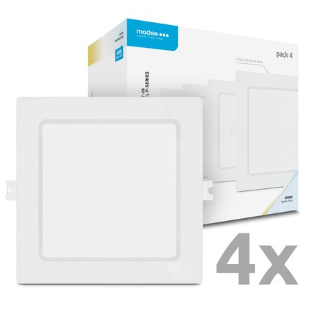 Kvadratisk infälld LED-panel Modee serie P 12W 6000K (1320 lm) P4