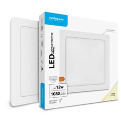 Kvadratisk utanpåliggande LED-panel Modee serie A2 12W 4000K (1080 lm)