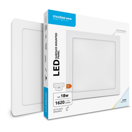 Square surface-mounted LED panel Modee series A2 18W 6000K (1620 lm)