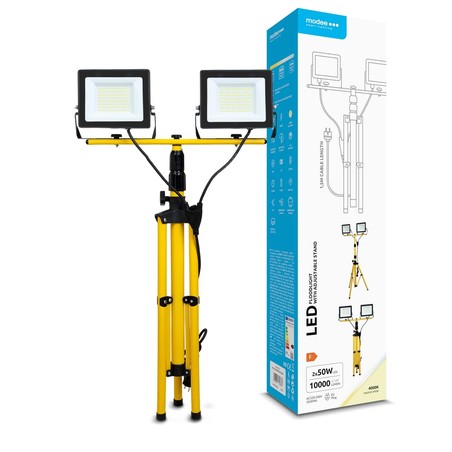 LED floodlight on tripod Modee 2x50W 120° 4000K (10000 lm)
