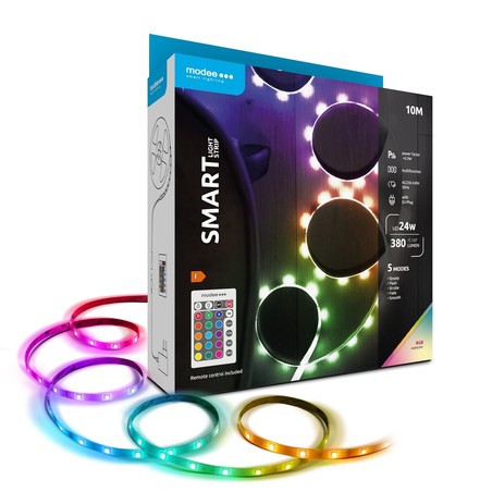 Светодиодная лента с пультом Modee 24W IP20 RGB 10M