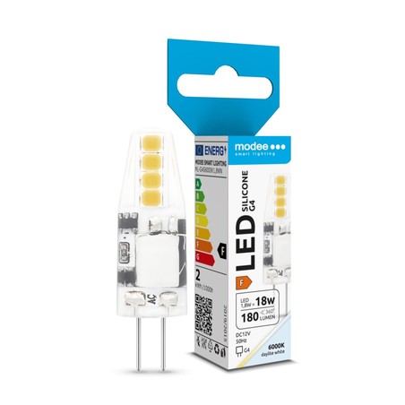 Cápsula LED G4 silicona Modee DC 12V 1,8W 6000K (180 lm)