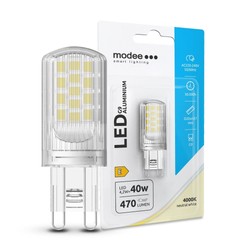 Lampadina LED a capsula G9 alluminio Modee 4,2W 4000K (470 lm) B1