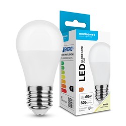 LED-Tropfenlampe Modee G45 8,5W E27 200° 4000K (806 lm)