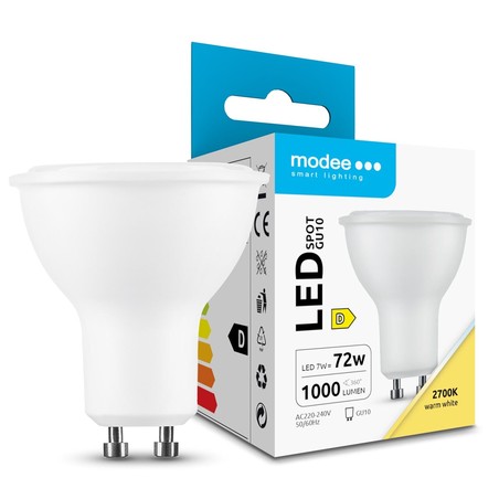 Faretto LED alluminio-plastica Modee 7W GU10 110° 2700K (1000 lm)
