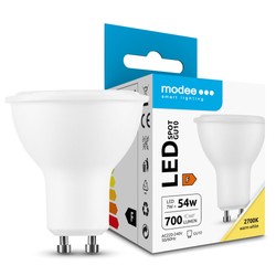 Spot LED alu-plastique Modee 7W GU10 110° 2700K (700 lm)