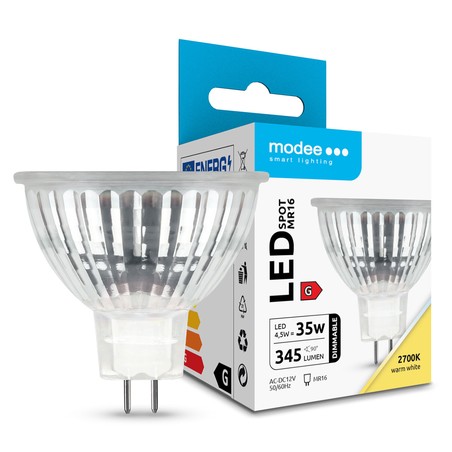 LED-spot glas Modee 4,5W MR16 12V 36° (345 lm) dimbaar