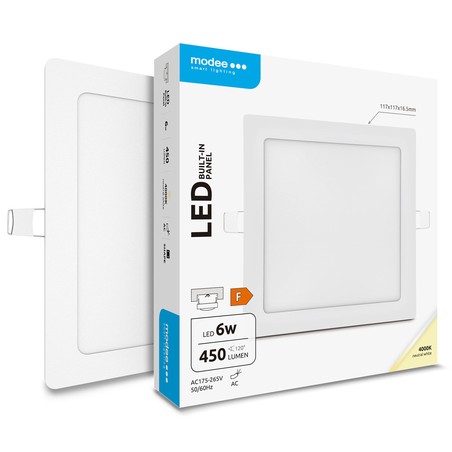 Τετράγωνο χωνευτό πάνελ LED Modee 6W 4000K (450 lm) σειρά A