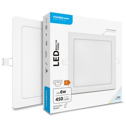 Kvadratisk infälld LED-panel Modee 6W 6000K (450 lm) serie A