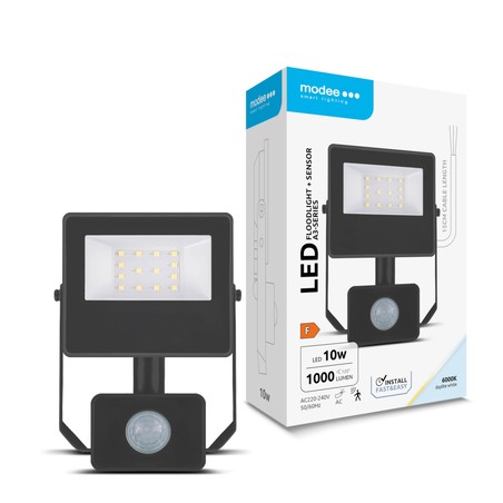 Projetor LED Modee série A3 com sensor 10W 120° 6000K (1000 lm)