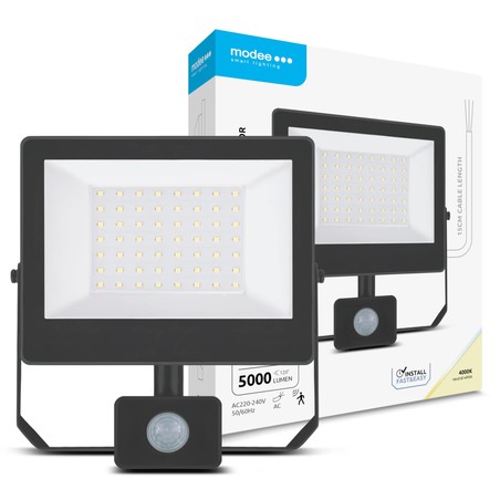 LED floodlight Modee series A3 with sensor 50W 120° 4000K (5000 lm)