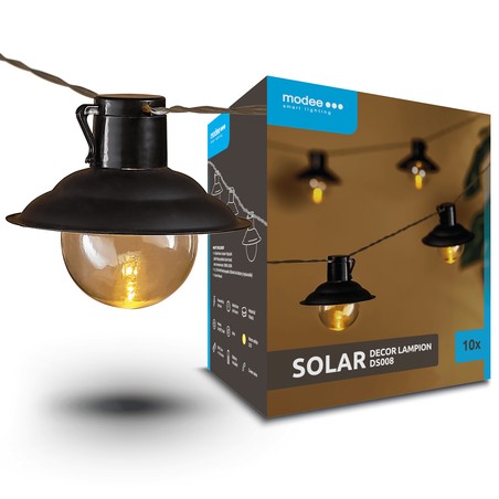 Guirnalda de farolillos solares LED Modee 10 unidades 4,7m DS008