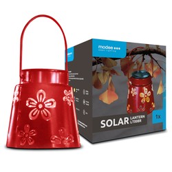 Lampa solarna LED ogrodowa Modee LT008R (H11xD11,5cm) kolor czerwony