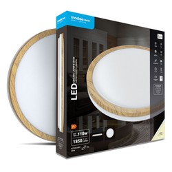 Plafon LED Modee 18W 4000K D336x55mm S-D101 dekor drewna (1850 lm)