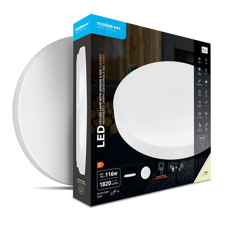 Plafón LED Modee A-S02 18W 4000K D330x70mm con sensor de movimiento (1820 lm)