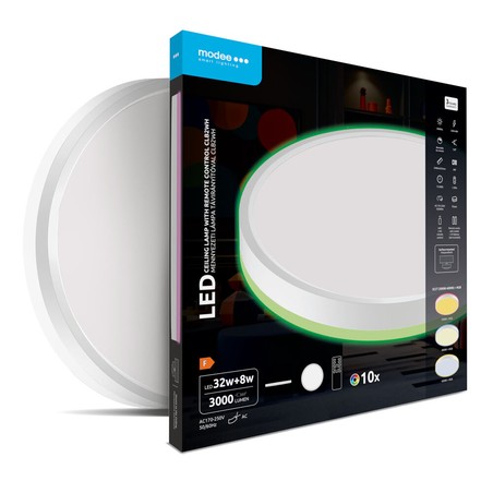 Plafonnier LED Modee CLB2WH 32+8W 3CCT+RGB D400mm + télécommande (3200 lm)