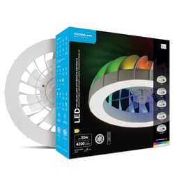 LED-Deckenleuchte mit Ventilator Modee 30W RGB + 3CCT D540mm mit Fernbedienung F2 (4200 lm)