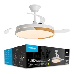 Plafoniera LED con ventilatore Modee 33W 3CCT con telecomando F3 (4600 lm)