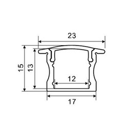 Perfil de alumínio para fita LED Modee AP0003 (2020mm)