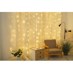 LED-kerstlichtgordijn op netstroom Modee C3006 (300LED/3m x 3m) warm wit