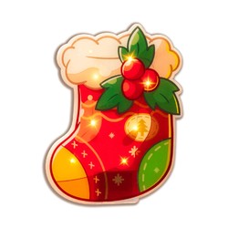Decoração de janela LED de Natal a pilhas Modee C4000 (6 LED, 145x190x8mm)