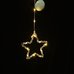 LED-Weihnachts-Fensterdekoration mit Batteriebetrieb Modee C4012 (13 LED, H163x156mm)