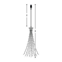 Dekoracja LED bożonarodzeniowa z zasilaniem sieciowym Modee C3000 (300LED/3m) barwa ciepła
