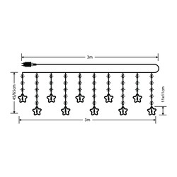 Decorazione LED natalizia a corrente Modee C3005 (110LED/3m) bianco caldo