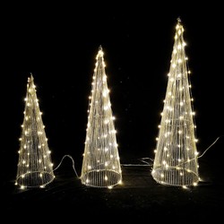 Decoração LED de Natal de rede Modee C5004 IP44 (200 LED, H600,500,400mm) branco quente
