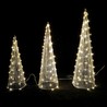 LED-juldekoration för elnät Modee C5004 IP44 (200 LED, H600,500,400mm) varmvit