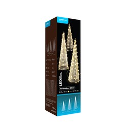Decorazione LED natalizia a corrente Modee C5004 IP44 (200 LED, H600,500,400mm) bianco caldo