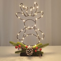 Decoración LED de Navidad a pilas Modee C4037 (45 LED, H355x190mm) blanco cálido