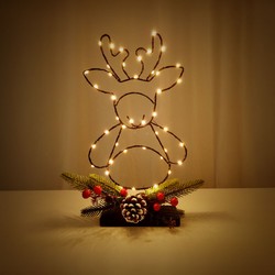 Décoration LED de Noël à piles Modee C4037 (45 LED, H355x190mm) blanc chaud