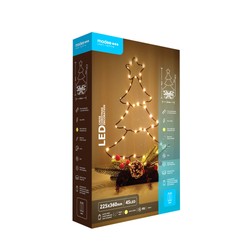 Рождественское светодиодное украшение на батарейках Modee C4038 (45 LED, H360x225mm) тёплый белый